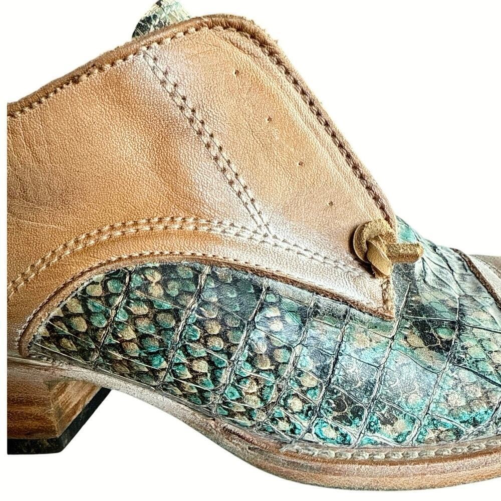 Freebird by Steven Mabel Oxfords Womens Size 8 Turquoise Multi Tan Leather - Picture 6 of 10